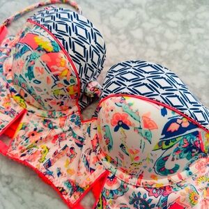 Victoria’s Secret Floral and Geometric Print Corset/bra